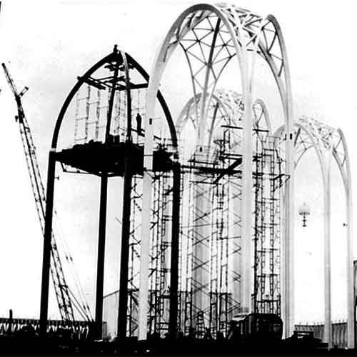 PacSci arches under construction