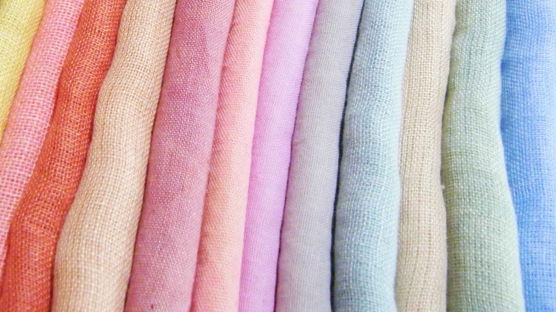 Pastel-colored cloths
