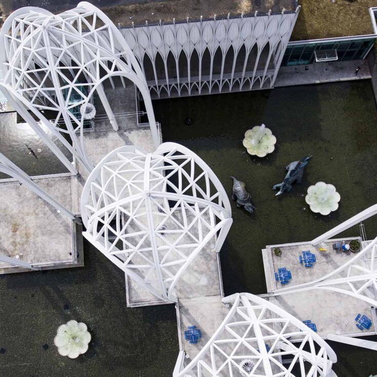 Aerial view of our arches