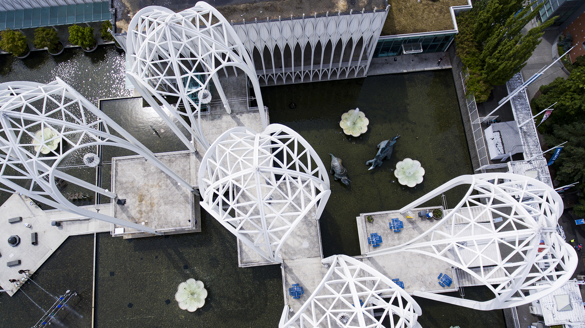 Aerial view of our arches