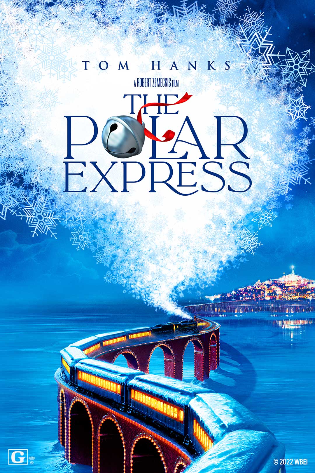 Tom Hanks in Polar Express with a train