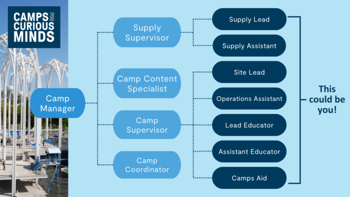 Camps for Curious Minds positions under Camp Manager
