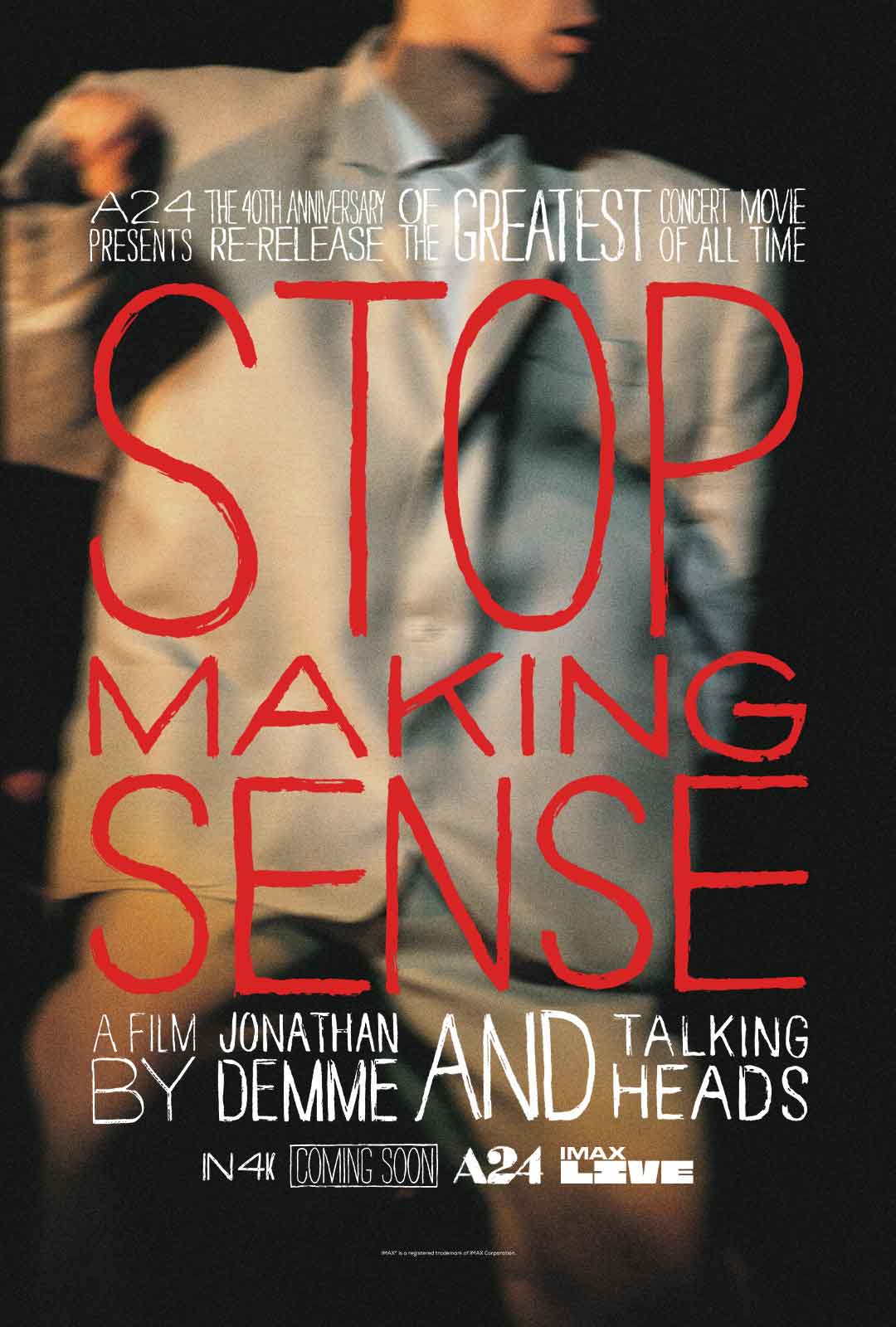 David Byrne on the cover of Stop Making Sense