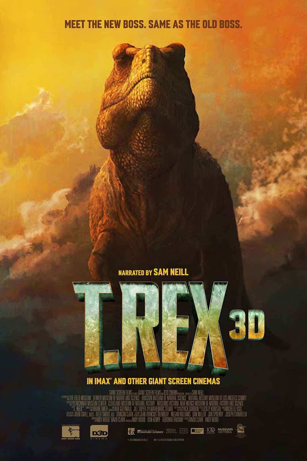 Tyrannosaurus on the post for T. Rex 3D