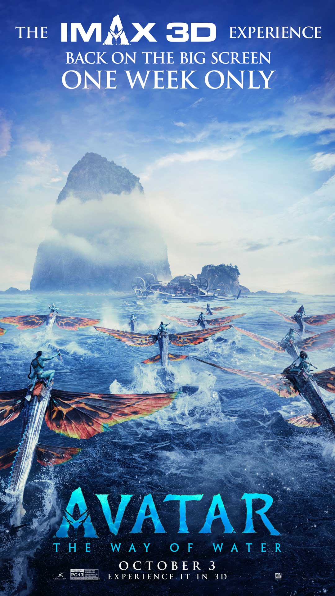 Avatar: The Way of Water 3D imax poster