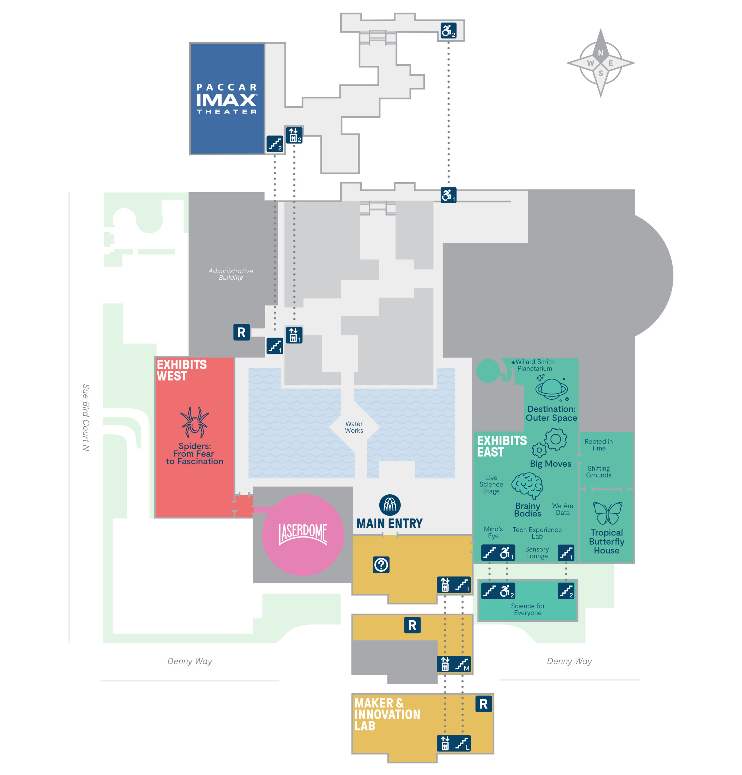 Pacific Science Center campus map 