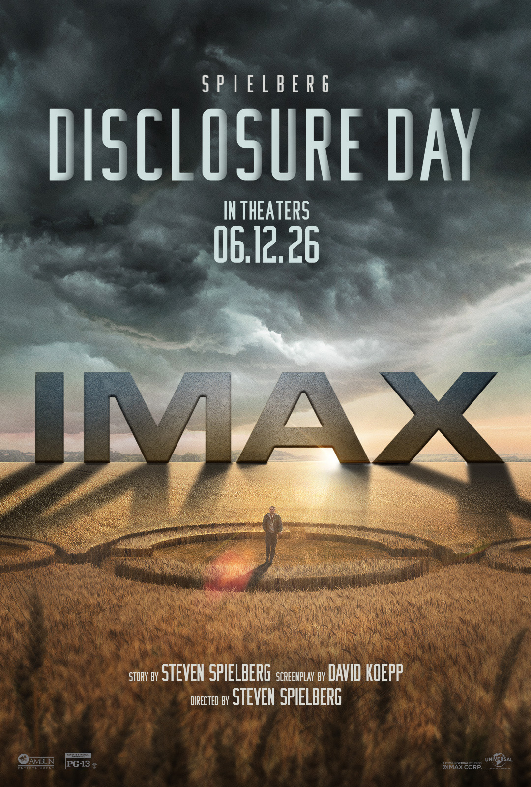Disclosure Day IMAX poster with alien crop circles