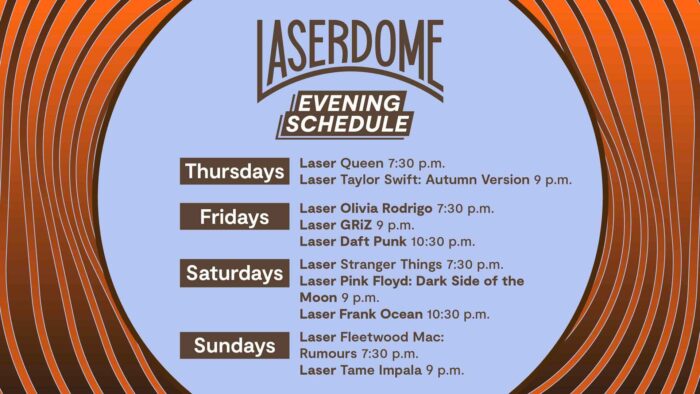 Laser October schedule