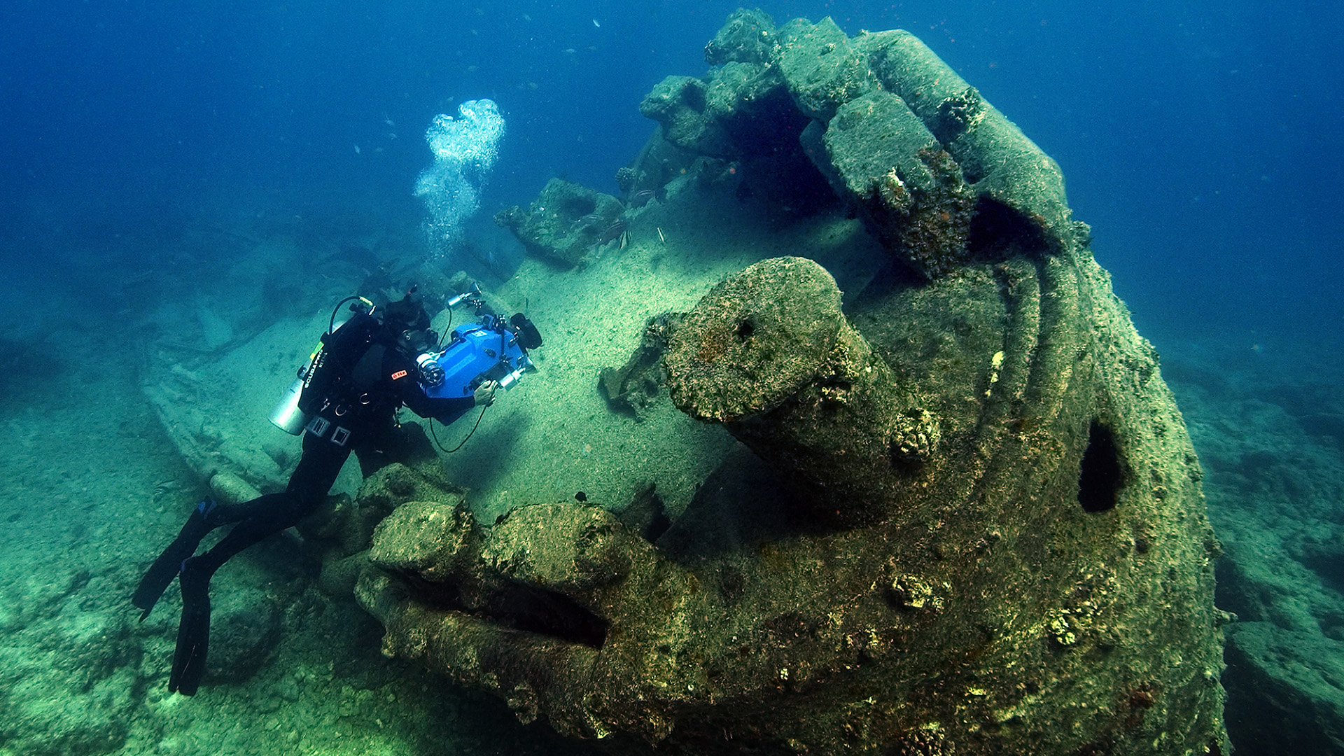 Diver underwater
